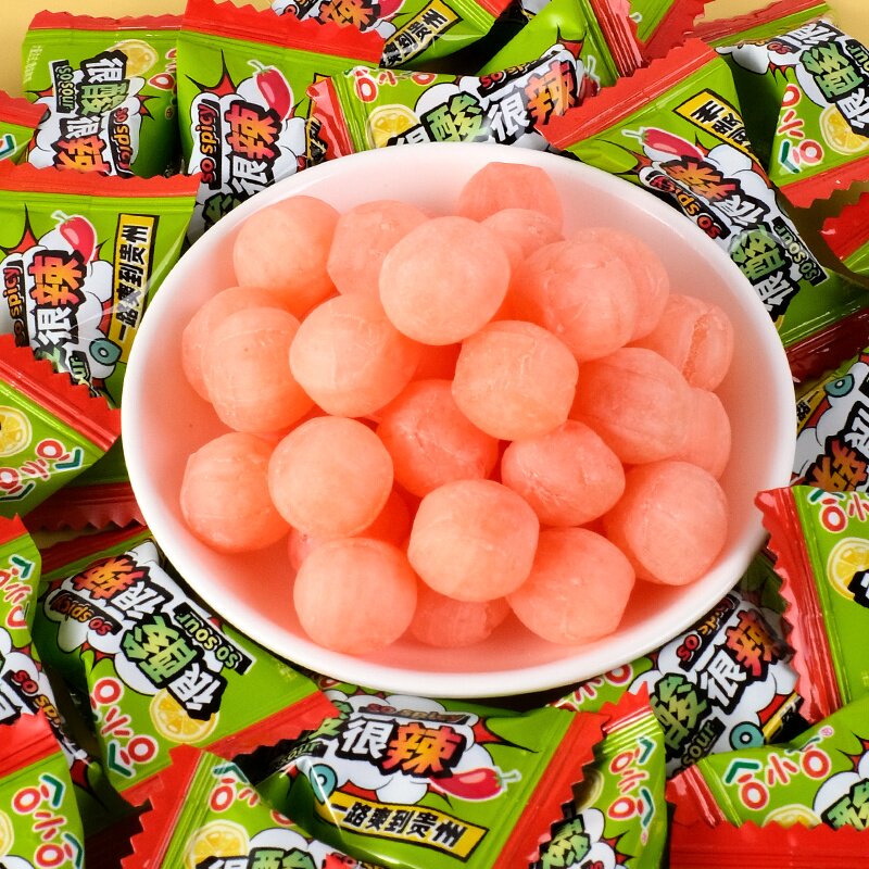 网红新品很酸很辣糖趣味新食感味硬糖袋装整蛊搞怪糖果休闲小零食