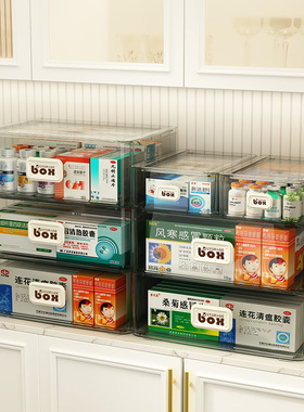 透明药箱家庭装多层抽屉式药品药物收纳盒家用医药医疗用品收纳柜