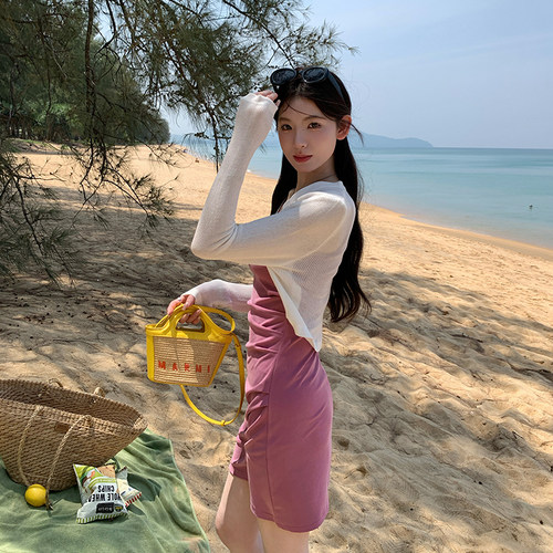 冰丝防晒小开衫女坎肩罩衫针织