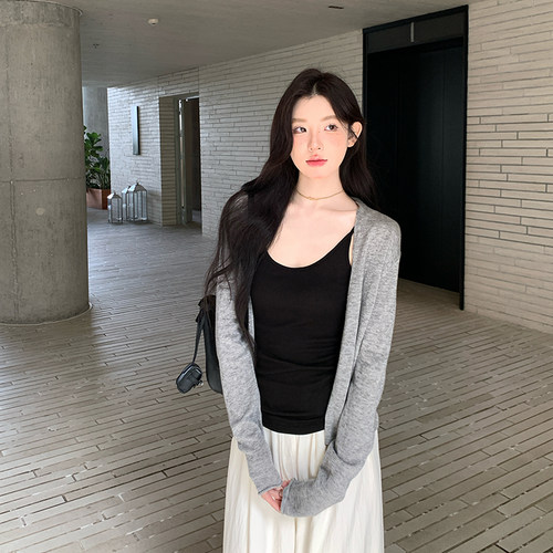 alexstevens百搭薄款针织开衫女