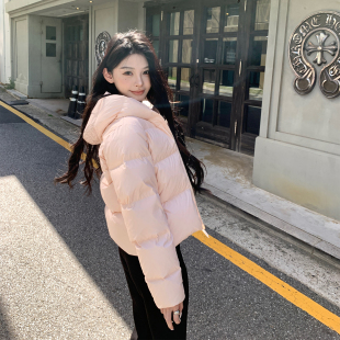 alex 加厚白鴨絨短外套 stevens超好看連帽羽絨服防風面包服女冬季