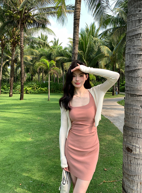 alex stevens法式小坎肩冰丝针织防晒开衫女夏季薄款外搭上衣罩衫