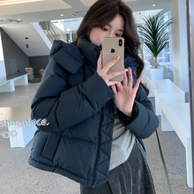 alex stevens肯豆风奶包短款连帽羽绒服女冬季90白鸭绒面包服外套