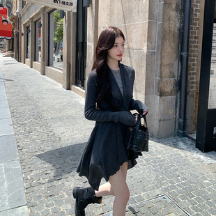 外搭中長款 alex 上衣 薄款 外套女春秋季 stevens 系帶羊毛針織開衫