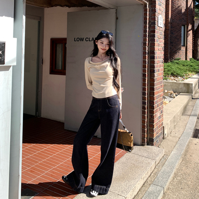9/22 早10点 休闲裤女高腰显瘦直筒阔腿裤