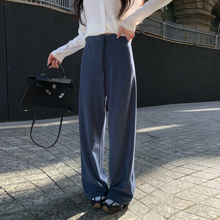 松弛感慵懶休閑褲 alex stevens軟糯運(yùn)動(dòng)褲 女秋季 子 直筒寬松闊腿褲