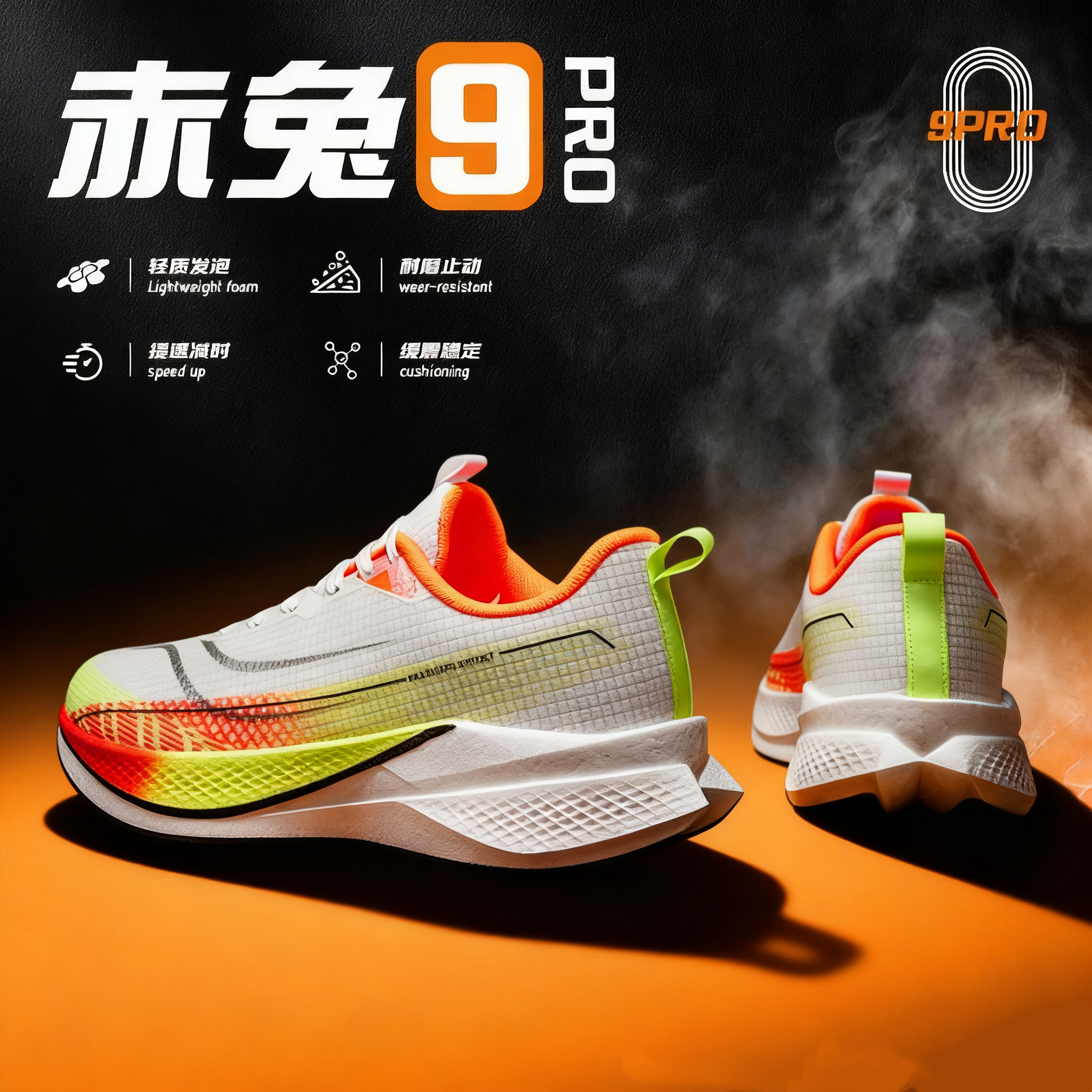 正品赤兔9PRO跑步鞋男童运动鞋秋冬款儿童加绒防滑青少年运动跑鞋