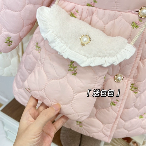 Демисезонный пуховик, детская утепленная стеганая хлопковая удерживающая тепло куртка, коллекция 2023, в западном стиле