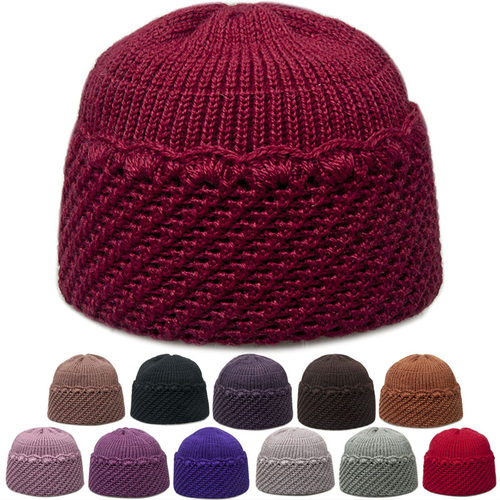 毛线帽户外休闲女秋冬手工勾线