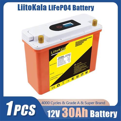LiitoKalaLiitoKala LiFePO4 12V30AH磷酸铁锂电池 储能 夜市电池