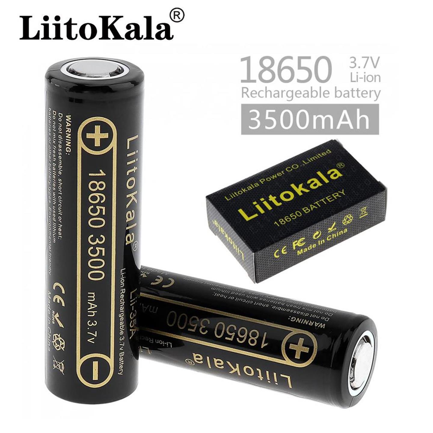 LiitoKala  lii-35A 18650 3500mAh 锂电池 手电筒18650充电锂电