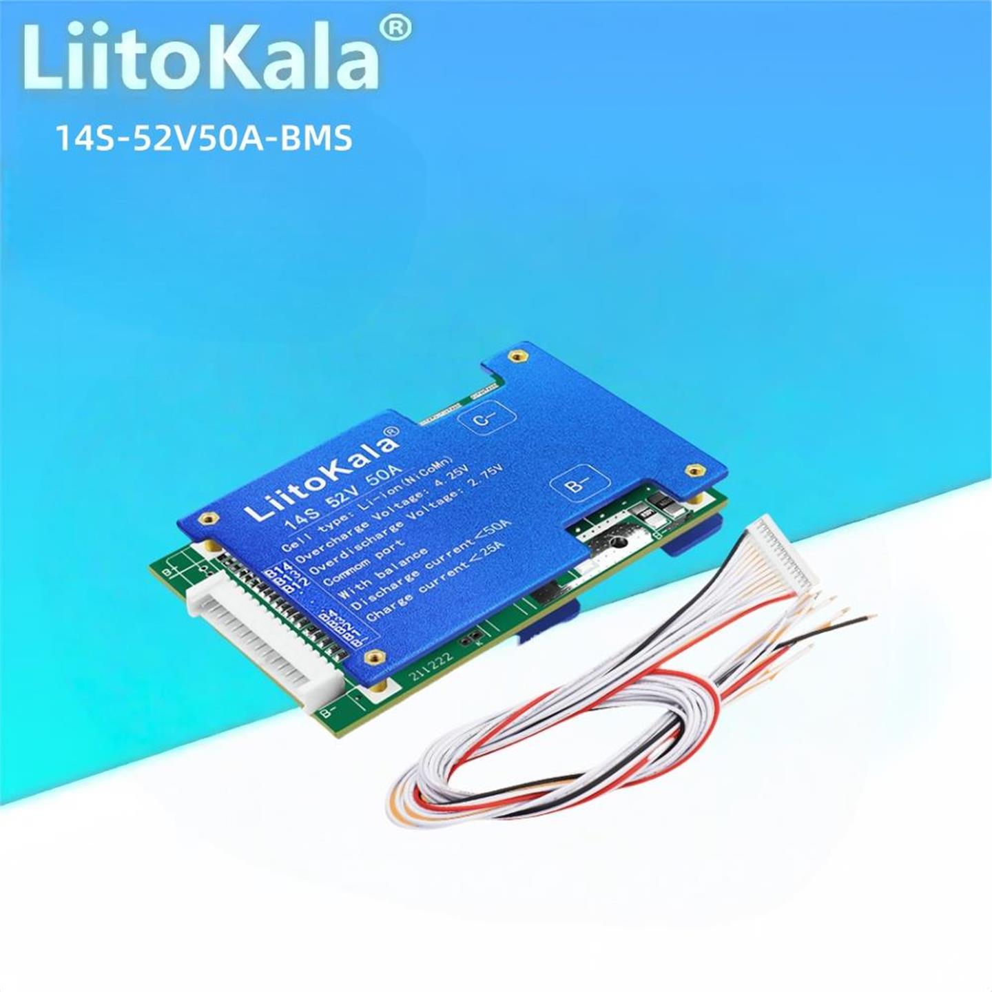 LiitoKala 14S-52V50A 14串52V磷酸铁锂电池保护板
