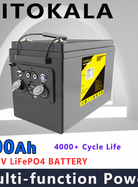 liitokala LiFePO4 DC-12V200Ah磷酸铁锂电池 家庭应急户外电池