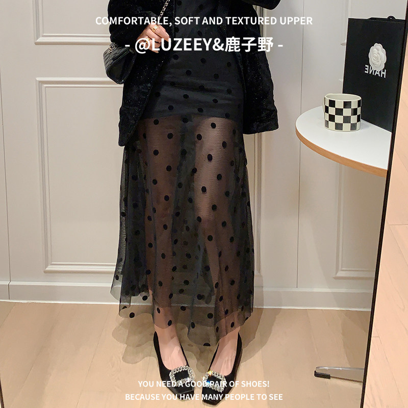 @luzeey&气质女主~方扣尖头平底高级感气质名媛风通勤鞋单鞋女鞋