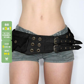 百搭辣妹个性 WEEKEEP 西部牛仔风鸡眼皮扣小众宽腰包女 腰带配饰