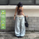 女百搭直筒宽松显瘦长裤 WEEKEEP 简约休闲撞色拼接翻腰水洗牛仔裤