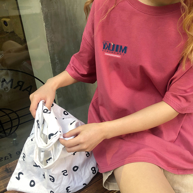 Short sleeved T-shirt 2019 Korean Edition ulzzang Harajuku wind student Easy pure cotton half sleeve jacket insin the Women's clothing/Boutique , T-shirt  category - from Buy2taobao.com to provide professional Taobao agent buy service
