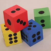 Square colored foam dice, educational children's toys, early education AIDS, tabletop interactive games, activity props, dice thumbnail 4