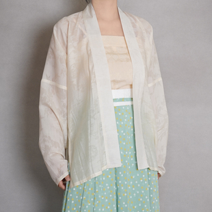 烧花提花暗纹 漫春雪汉服 宋制 窄袖 日常百搭春夏 直领对襟短衫