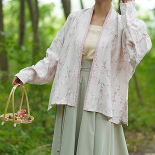 漫春雪汉服 唐制唐背子 宋制飞机袖 唐圆领短衫短袖 春夏秋女装