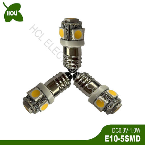 高亮DC6.3V 6V 1W E10 LED灯泡 电气指示灯 信号灯 手电筒LED灯珠