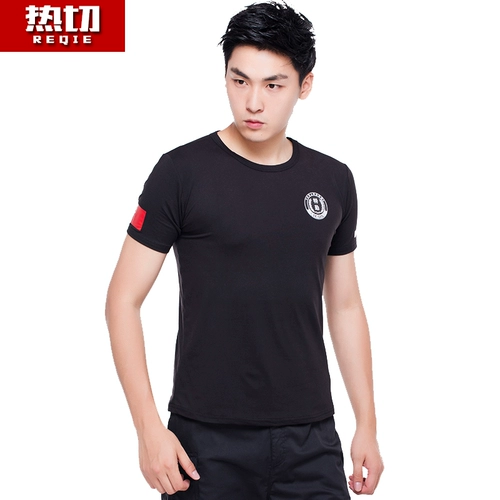 Летняя хлопковая черная футболка, униформа для работы, короткий рукав, делается под заказ