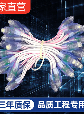 LED外露灯穿孔灯串9mm12mm红白色灌胶广告招牌打孔发光字防水灯珠