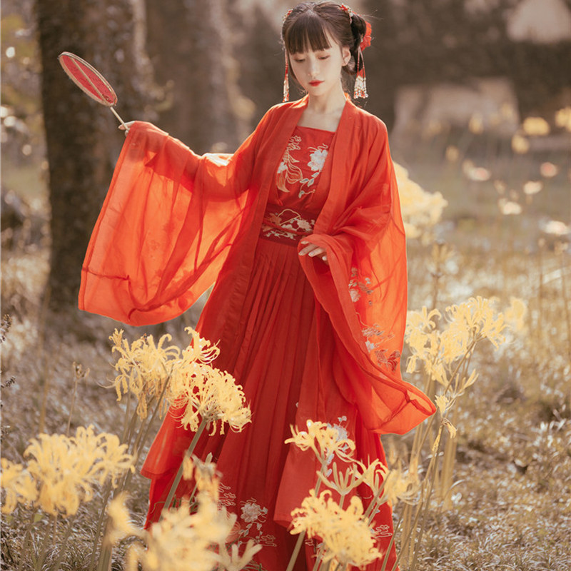 言兮亭汉服相思赋对襟齐胸齐腰襦裙花嫁系列婚服广袖非古装重工绣