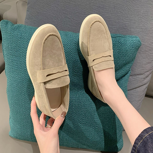 春秋一脚蹬豆豆鞋新款百搭