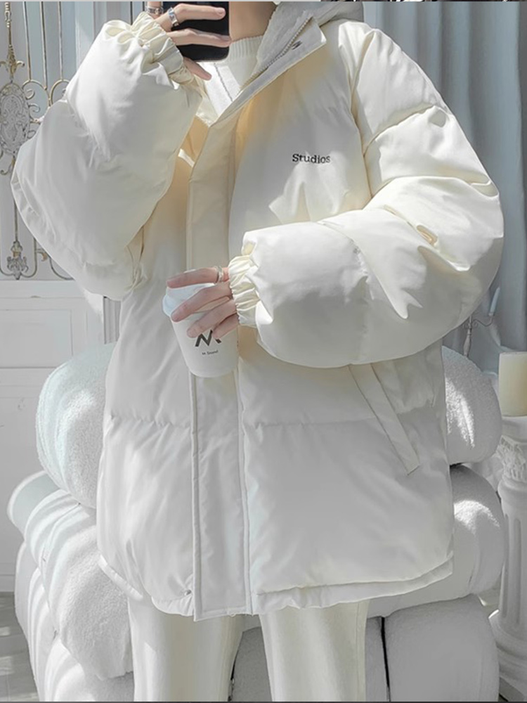 绣羊羔毛棉衣面包服棉袄外套男