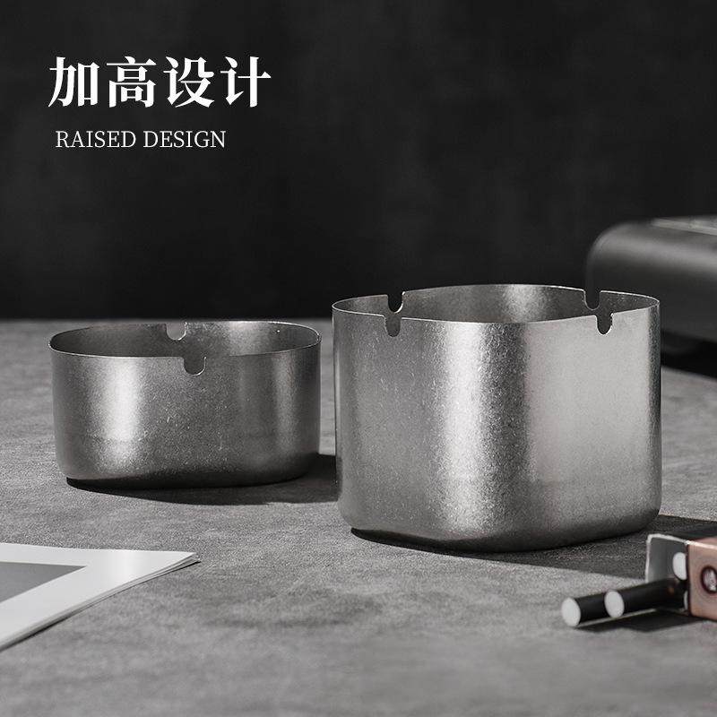 复古不锈钢防飞创意烟灰缸