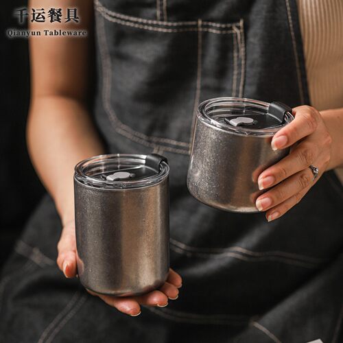做旧复古咖啡杯304不锈钢