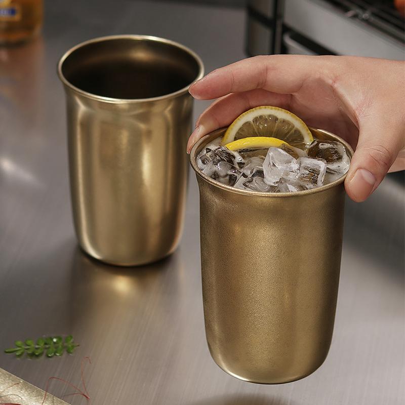 美式复古餐具不锈钢啤酒杯