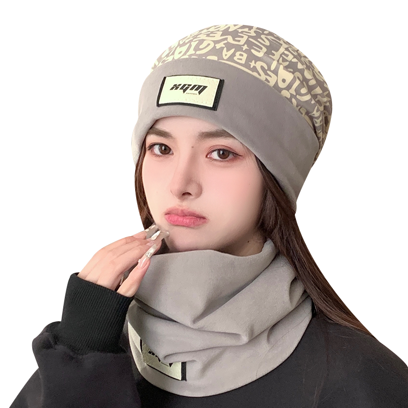 帽子女士冬季防风包头帽骑行围脖