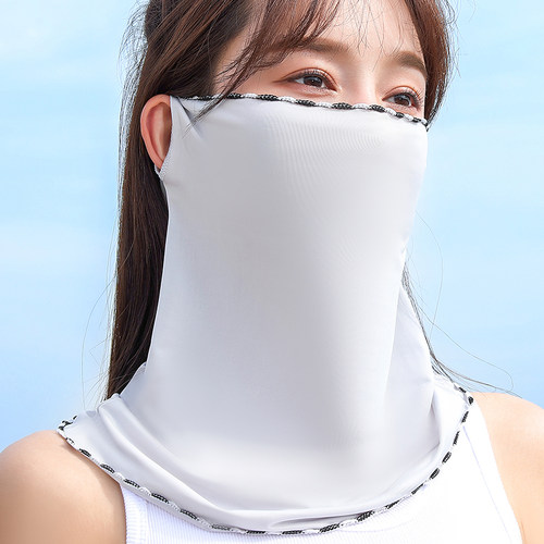 挂耳冰丝面纱女款夏季开车神器