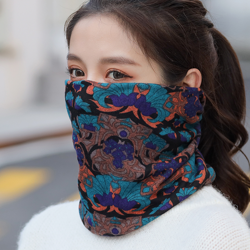 2025骑车面罩女士冬季韩版保暖护颈围脖防寒加厚春秋百变头巾帽子