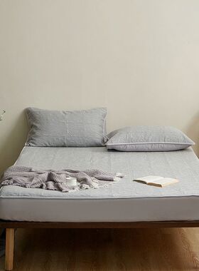 天丝棉提花设计凉席床笠款贴合床垫三件套温和吸汗可机洗易保养