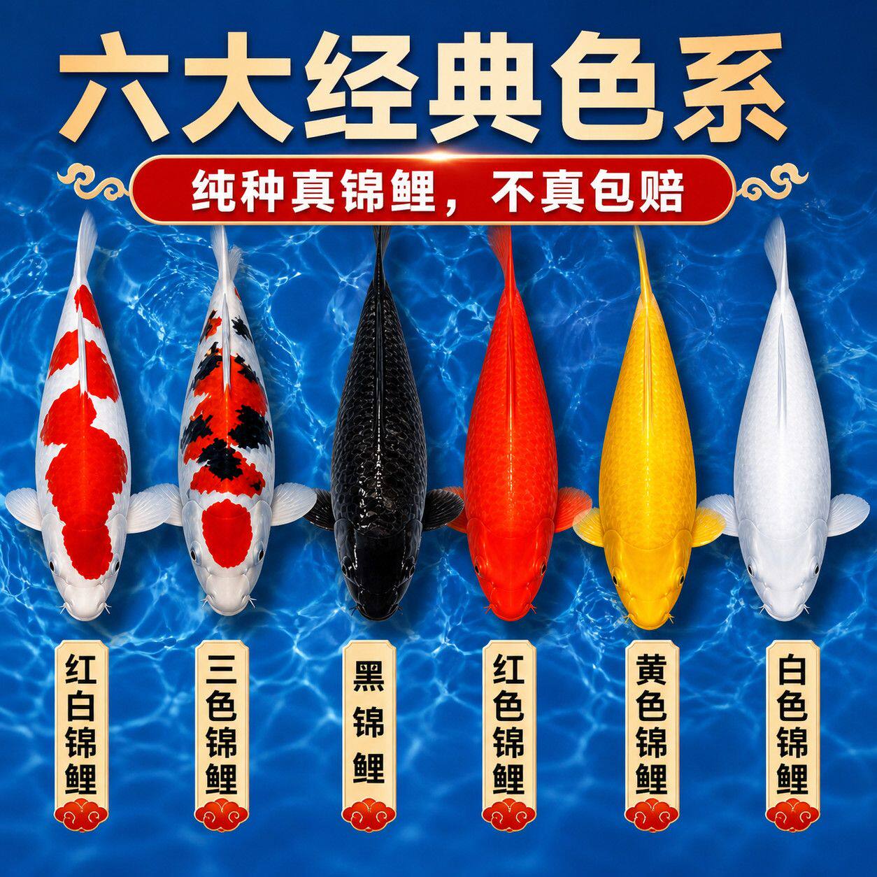 纯种大型锦鲤鱼冷水鱼观赏鱼活体鱼