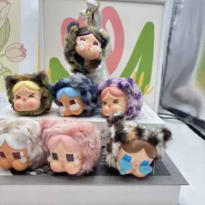 女生礼物豹纹款小豹豹猫猫咪公仔盲盒挂件手机挂绳手机链钥匙链