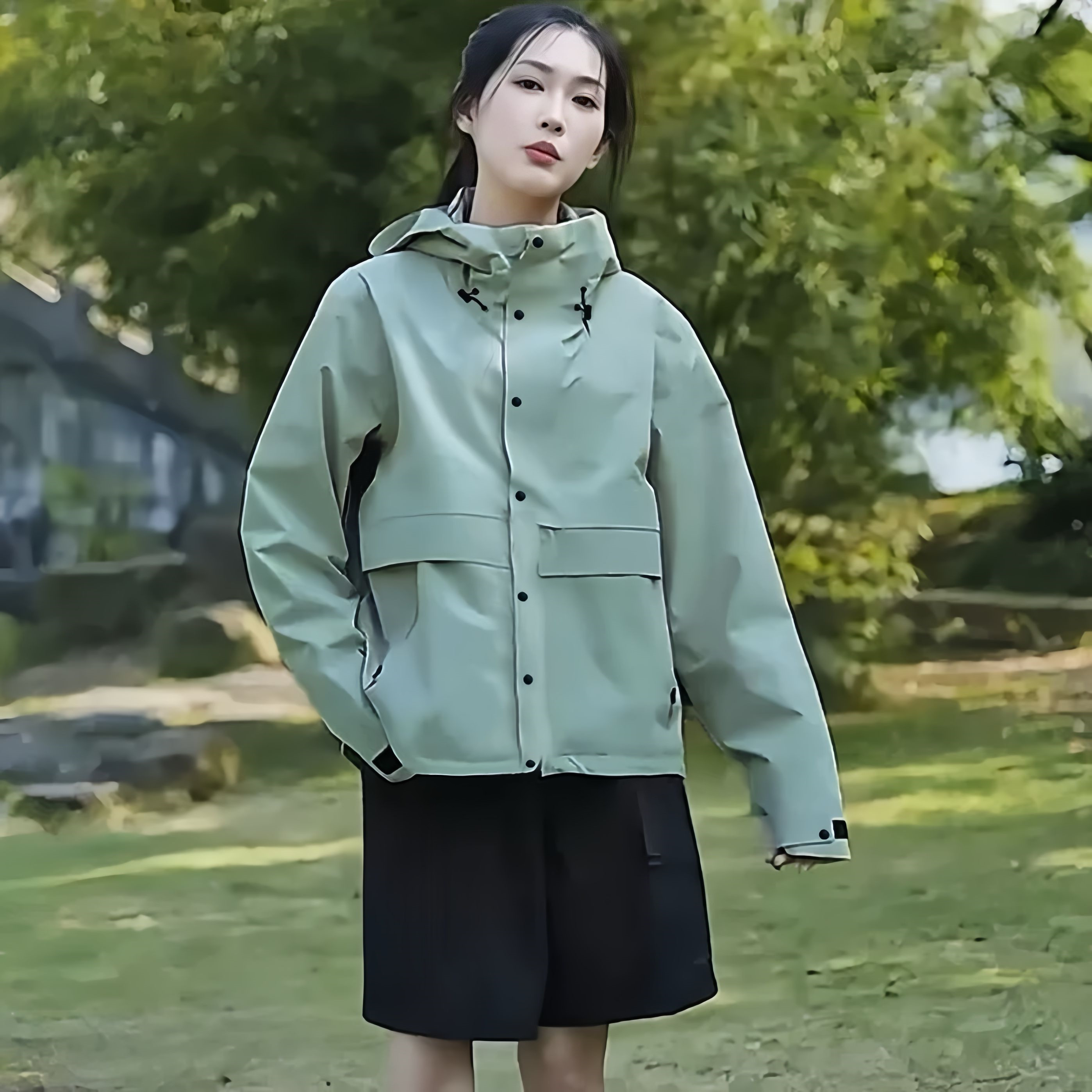 春秋西藏旅游户外运动服防风防水冲锋衣女潮牌登山服外套软壳风衣