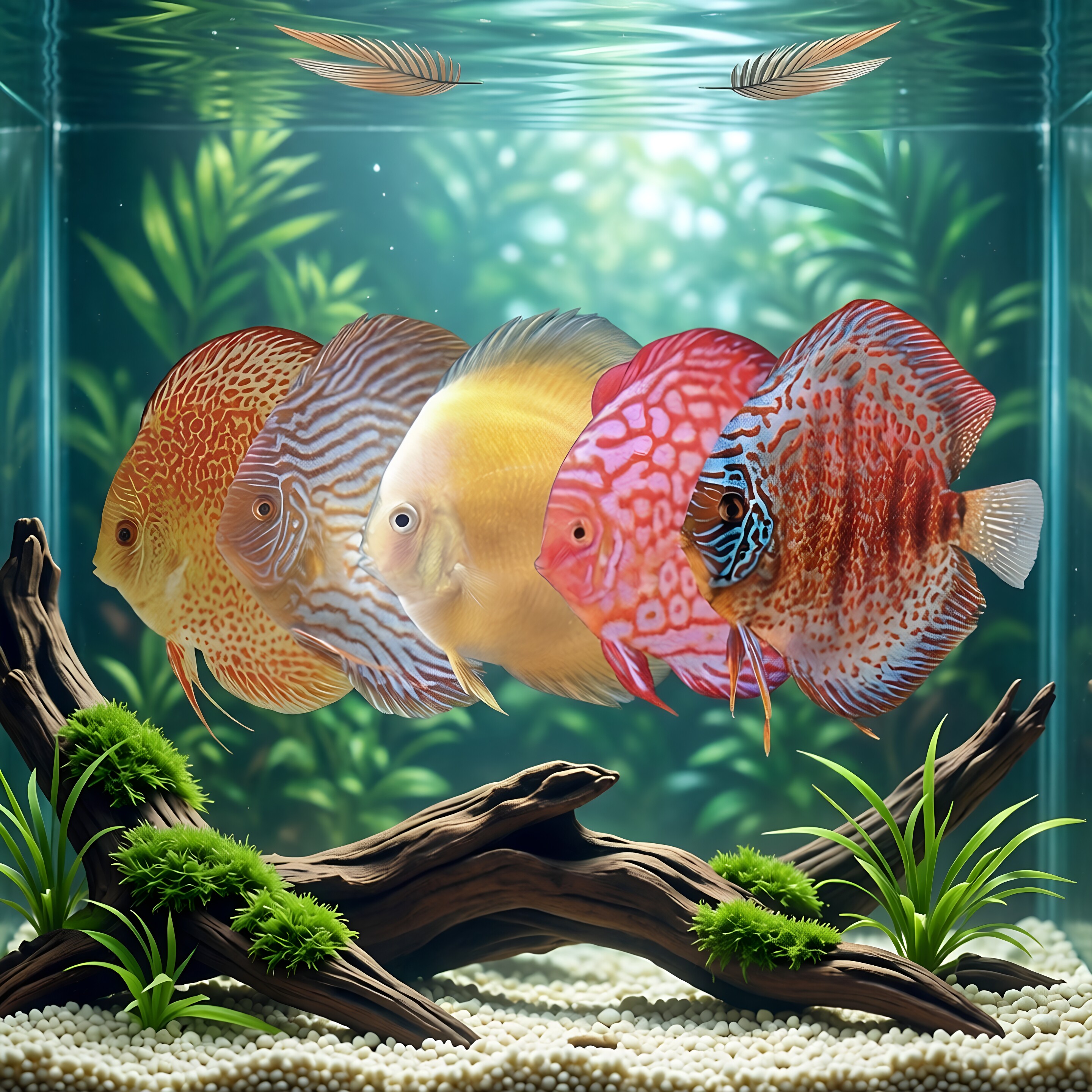 七彩神仙鱼热带观赏鱼淡水鱼阿莲卡松石红鸽子鱼财神天之蓝燕子鱼