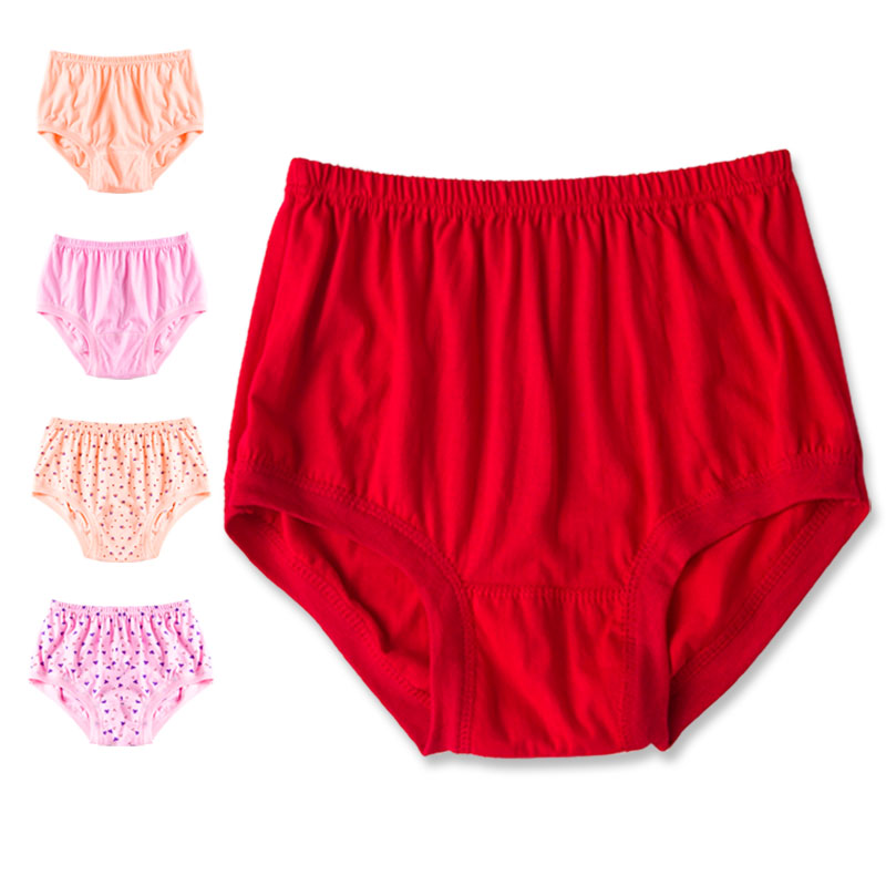 中老年全棉加肥高腰宽松三角短裤