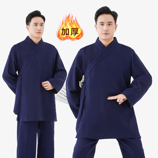 冬天加厚亚麻武当太极服冬季保暖太极拳练功服装饰冬款式武术晨练
