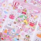 Детская трехмерная милая наклейка, кролик, наклейки, раннее развитие