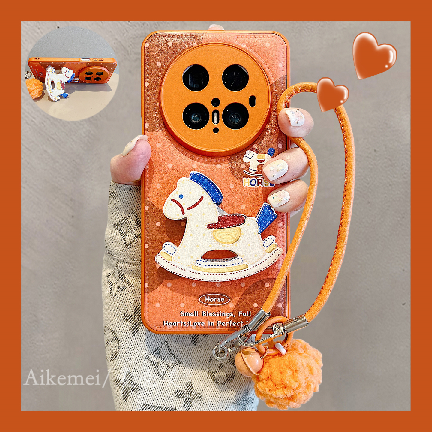 适用华为mate70pro+卡通手机壳女