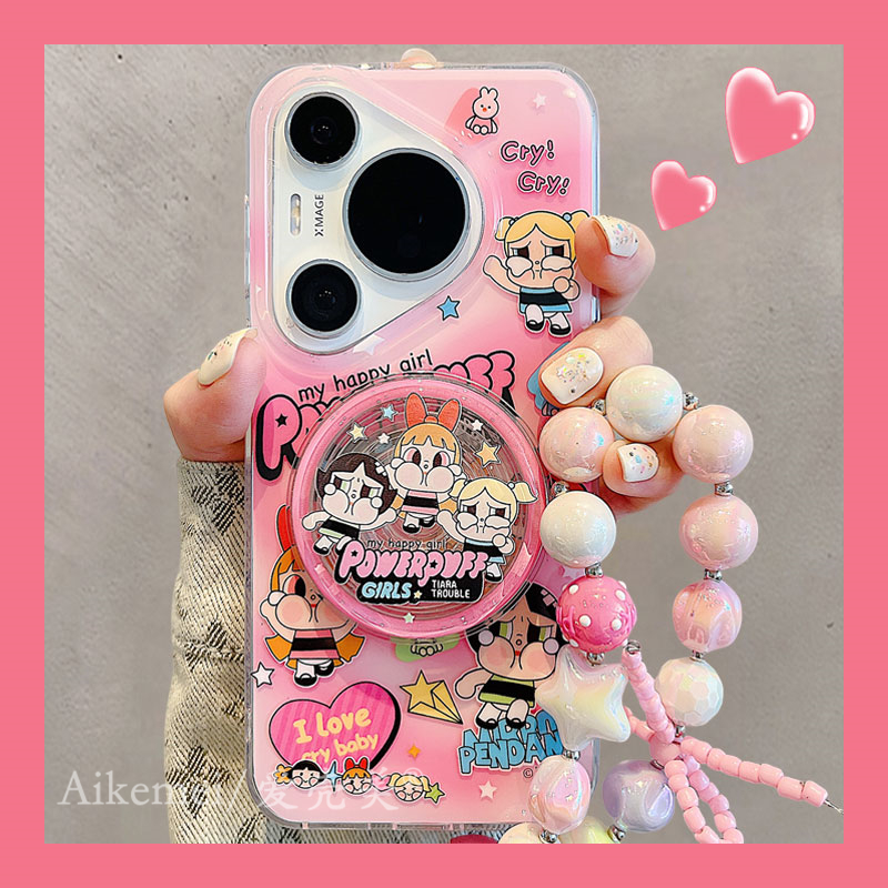 适用华为mate60pro+卡通手机壳女