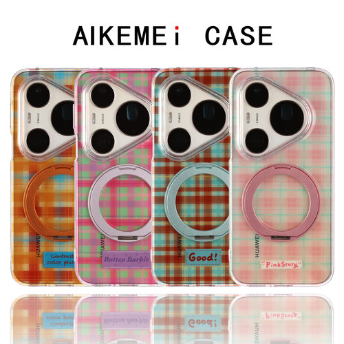 适用华为pura90promax格纹手机壳