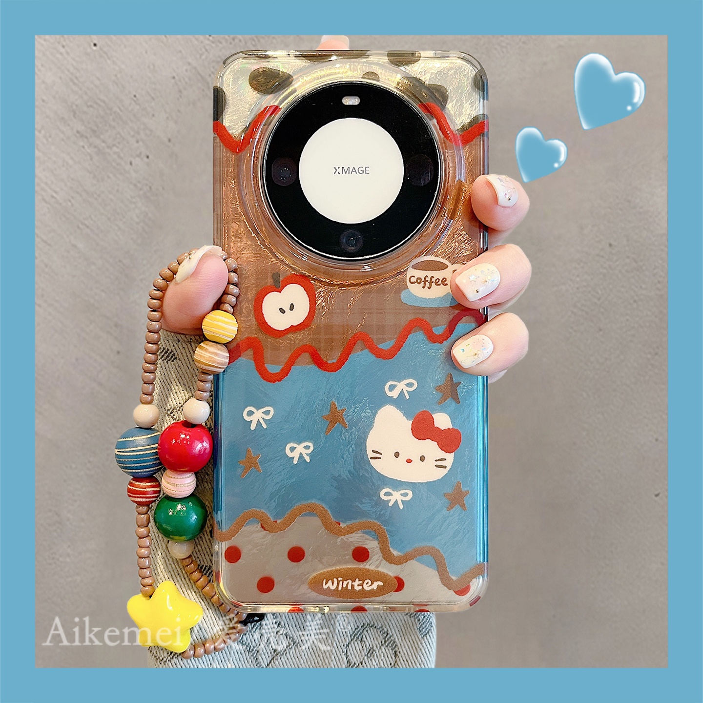 适用华为mate70pro+卡通手机壳女