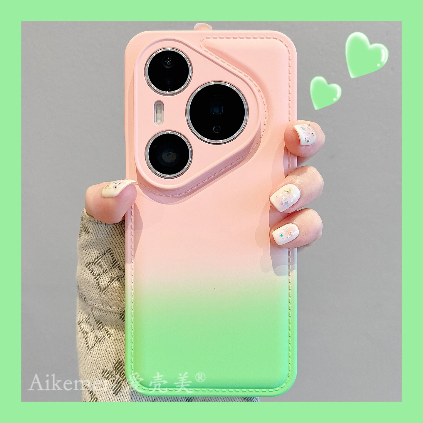 适用华为pura80pro+手机壳日韩ins风星河渐变色pura