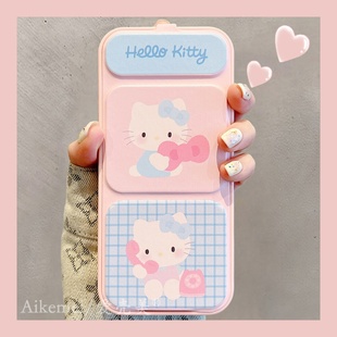 男女款 适用华为pura80pro 手机壳小米17复古卡通皮质KT猫Pura70pro磁吸翻盖折叠支架p8070全包防摔mate70pro